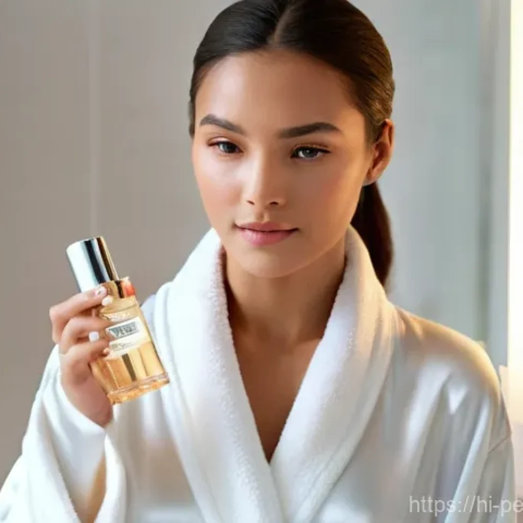 향수 오래 지속시키는 법 - **Image Prompt: The Art of Perfume Application**
    "A sophisticated young woman, elegantly dressed...